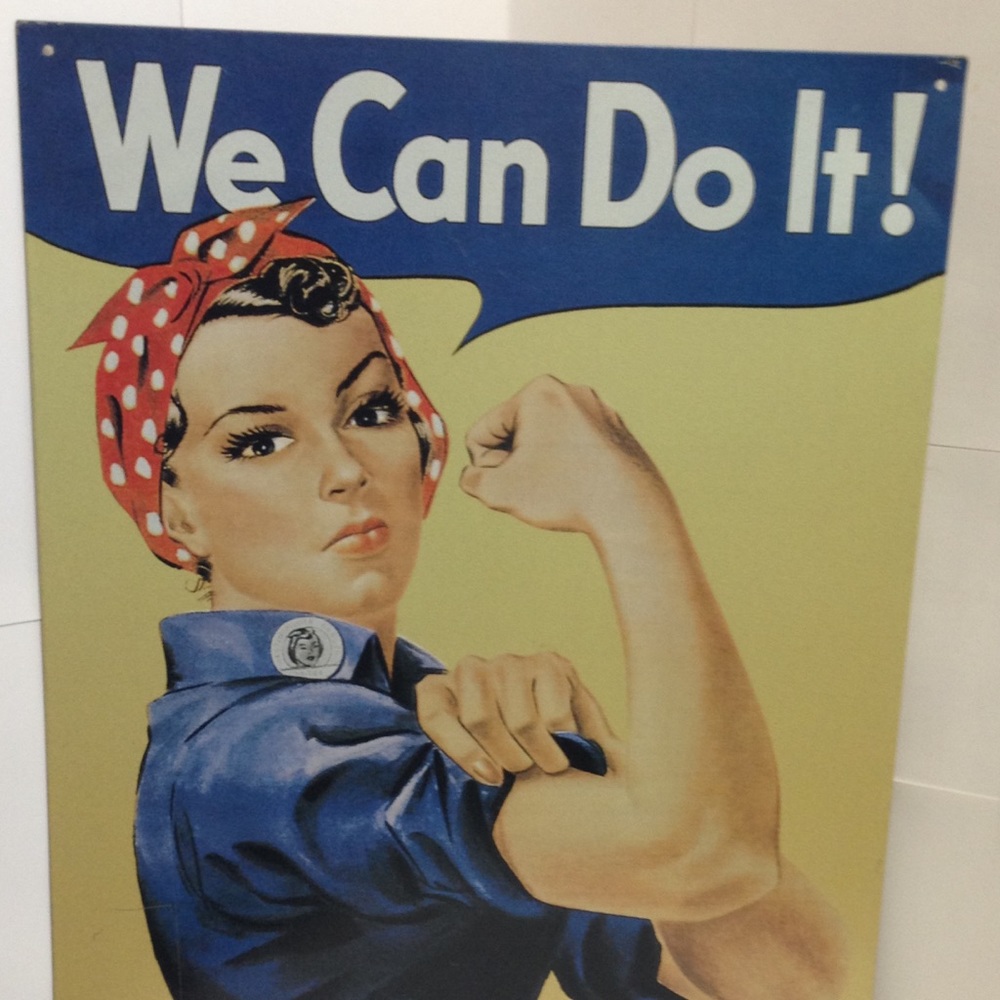 We Can Do It Rosie Riveter Metal Tin Wall Art